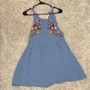 Blue dress with flowers